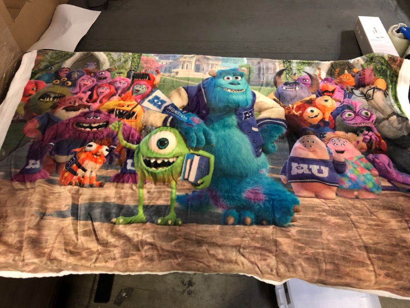 Photo 3 of Cozy Fleece Throw Blanket,Plush Warm Blanket for Couch or Bed, Funny Lightweight Flannel Blanket for Kids - Fade Resistant Super Soft (Monsters Inc, Throw(50''×60''))