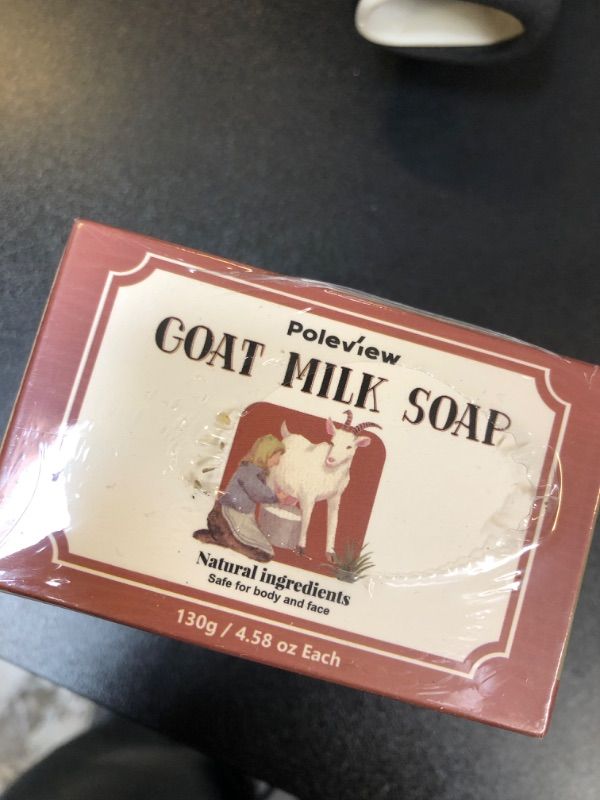 Photo 1 of Poleview Natural Goat Milk Soap - Scent Lingers for 2+ Hours. Fragrance-Free Goats Milk Soap Ideal for Body Cleansing and Skin Moisturizing, Each Bar: 130g, 3-Pack Available