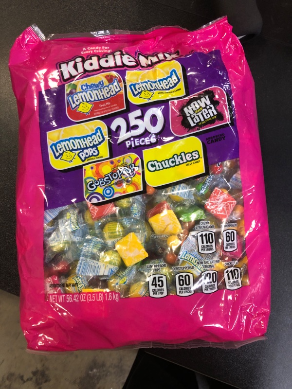 Photo 2 of Lemonhead, Now & Later, Gobstoppers & Chuckles Kiddie Mix, Candy, Chewy and Hard Candy Mix, Individually Wrapped Treats, Variety Pack, Back to School Candy Snack, 3.5 lb Bag (250 Pieces) EXP 12/2024