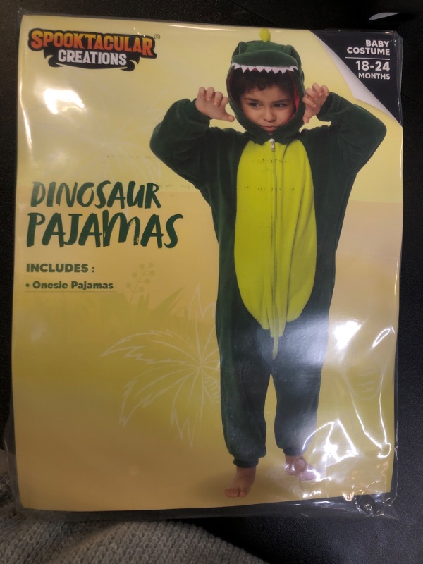 Photo 2 of Spooktacular Creations Halloween Baby Animal Costume, Toddler Dinosaur Pajama, Plush Jumpsuit Pajama Infants Romper for Halloween Dress Up Baby Size 18-24Months 