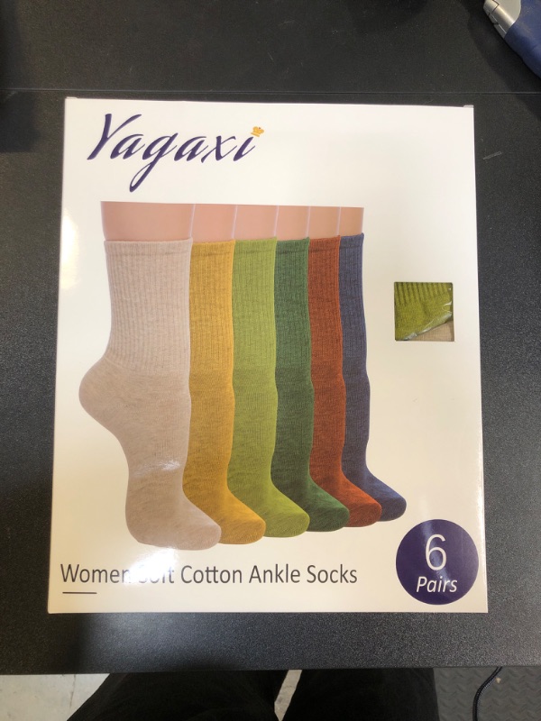 Photo 2 of YAGAXI Women's Soft Ankle Nylon Socks - 6 Pairs Casual Thin Comfy Breathable Sporty Crew Socks Multiple Color Combinations(6Multicolor2)