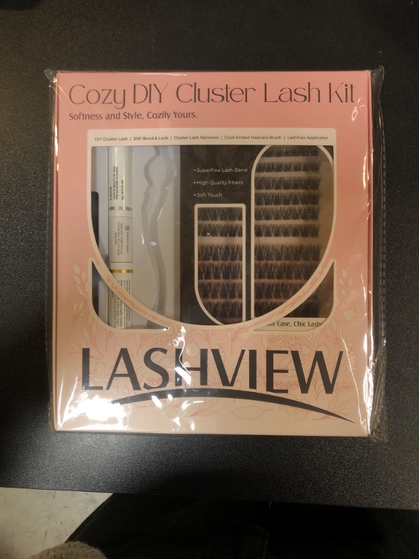 Photo 2 of LASHVIEW Lash Cluster Kit, 196 pcs diy eyelash extensions with Lash Bond and Seal, Lash Remover, Lash Applicator and Lash Brush for DIY Lash Extensions Kit(703)