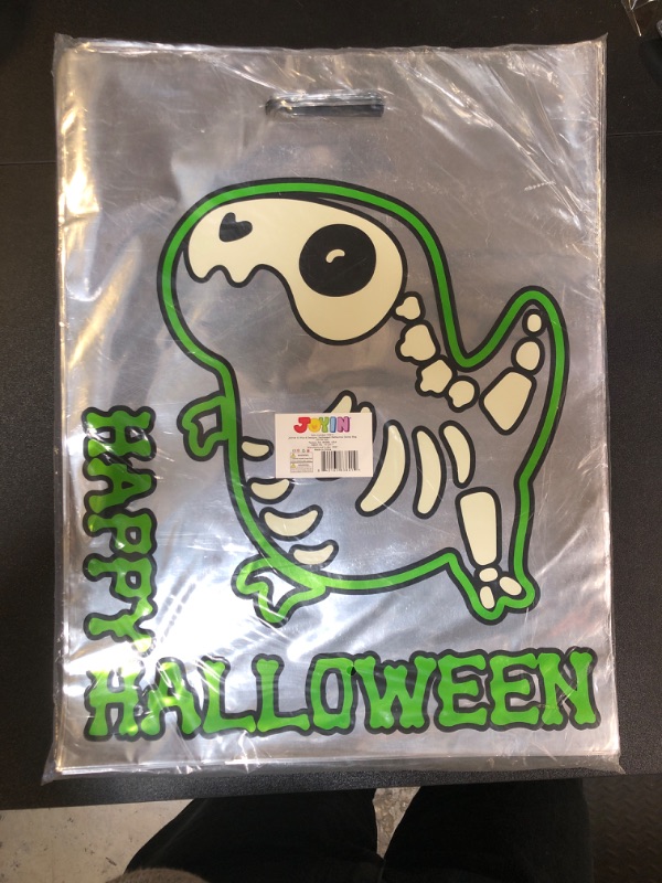 Photo 2 of JOYIN 72 Pcs Halloween Goodie Bags, Large Reflective Trick or Treat Bags, Holographic Foil Candy Bags in 6 Designs, Halloween Goody Gift Bags for Kids Halloween Party Favor Supplies, Halloween Treats