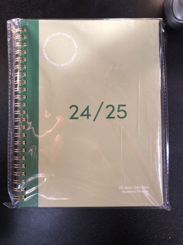 Photo 2 of Riley's Planner 2024-2025 Academic Year, 18-Month Simple Weekly Planner - Streamlined Weekly & Monthly Agenda Planner, Sturdy Cover, Notes Pages, Twin-Wire Binding (8 x 6 inch, Green)