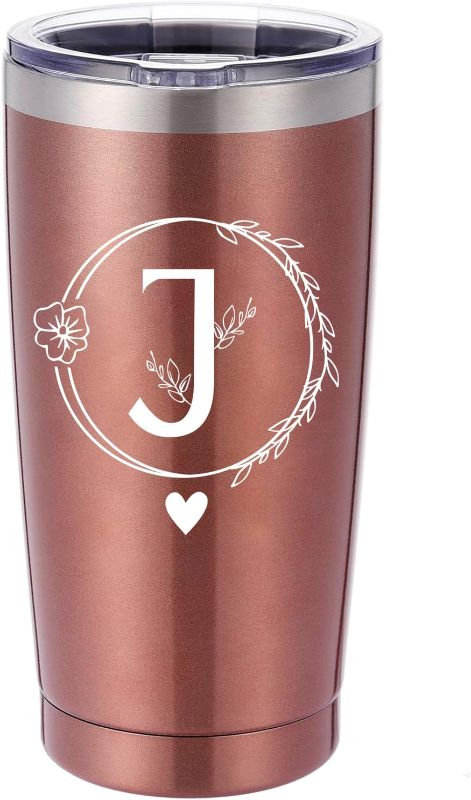 Photo 1 of The Letter A-Z 20OZ Stainless Steel Car Cup Present for Women,Bachelorette Party Gifts Maid of Honor Proposal Gifts-Birthday Gift for Her. (J)