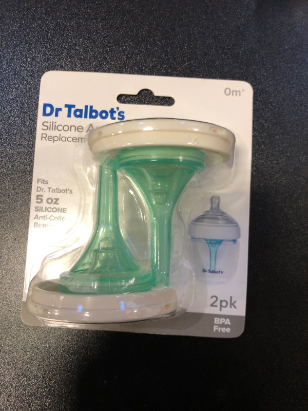 Photo 1 of Dr. Talbot's Silicone Anti-Colic Bottle Replacement Valves - 5 oz Anti Colic Baby Bottle - Feeding Supplies for Newborn - (2-Pack) Replacement Venting System