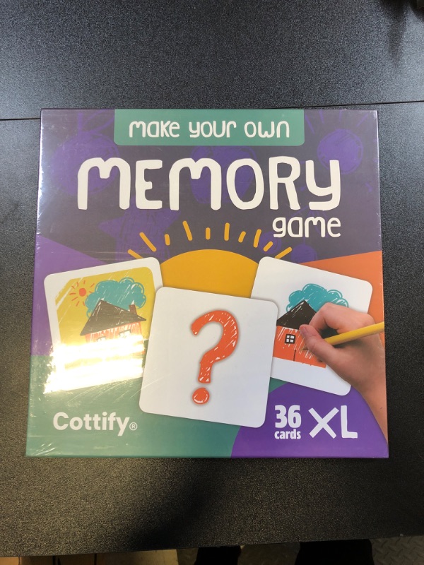 Photo 1 of Arts & Crafts DIY Wooden Memory Game Kit - Craft Kits for Kids, Kids Painting Kit, Durable & Scratch Resistant, Personalize Your Own 36 XL-Card Matching Games for Toddlers 3-5 and up