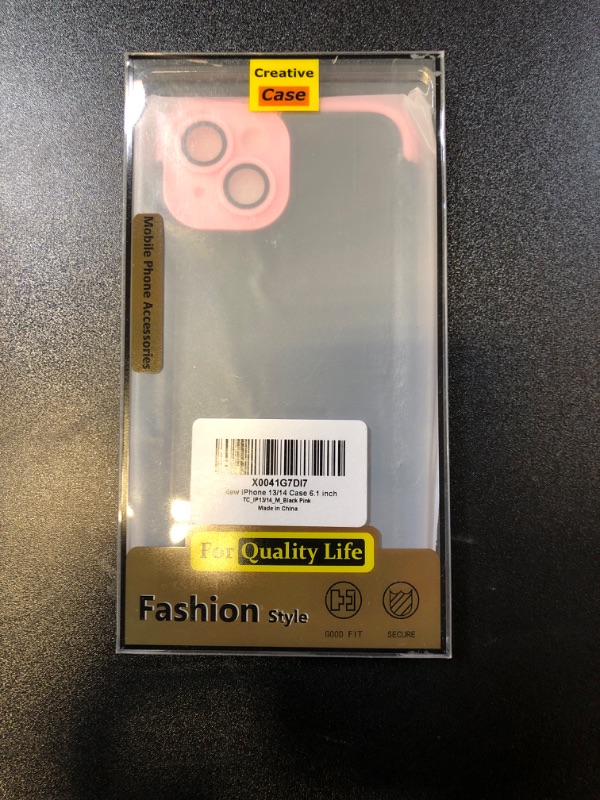 Photo 1 of COOLQO Magnetic for iPhone 13 Case iPhone 14 Case, [6 in 1], 2X[Screen Protector + Camera Lens Protectors][15FT Mil-Grade Protection] Shockproof Phone Cover, Black Pink