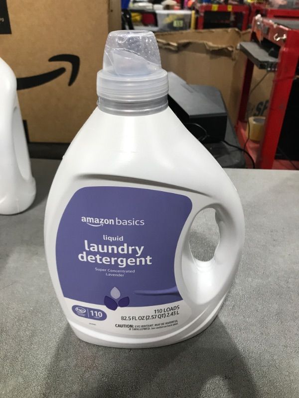 Photo 2 of Amazon Basics Concentrated Liquid Laundry Detergent, Lavender, Enough for 110 Loads, 82.5 Fl Oz Lavender 82.5 Fl Oz (Pack of 1)