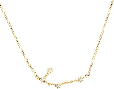 Photo 2 of 'PAVOI 14K Gold Plated Astrology Constellation Horoscope Zodiac Necklace 16-18'''
