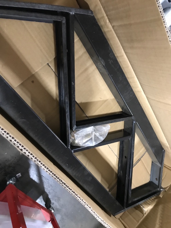 Photo 1 of Toriexon Steel Stair Step Riser-2 Pack, 2 Step Stair Stringers for Deck, Sturdy Steel Stair Stringer for Outdoor Steps and Stairs