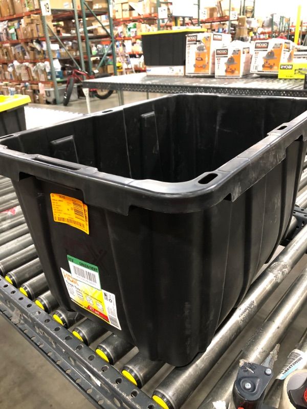 Photo 1 of 14 Gal. Tough Storage Tote in. Black