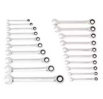 Photo 1 of 72-Tooth Ratcheting SAE/MM Combination Wrench Set (20-Piece)
