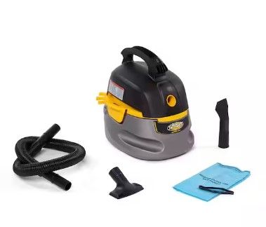 Photo 1 of 2.5 Gallon 1.75 Peak HP Small Shop Vac Wet Dry Vacuum with Filter Bag, Hose, Utility Nozzle