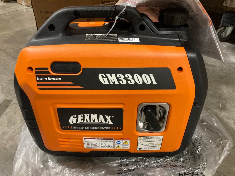 Photo 4 of (UNABLE TO TEST!!!) GENMAX Portable Generator?3300W Ultra-Quiet Gas Engine, EPA Compliant, Eco-Mode Feature, Ultra Lightweight for Backup Home Use & Camping (GM3300i)