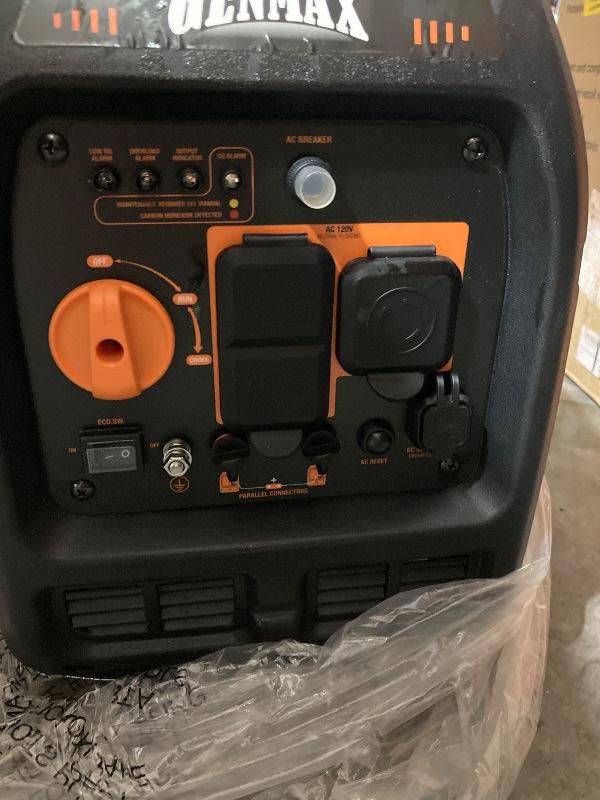 Photo 6 of (UNABLE TO TEST!!!) GENMAX Portable Generator?3300W Ultra-Quiet Gas Engine, EPA Compliant, Eco-Mode Feature, Ultra Lightweight for Backup Home Use & Camping (GM3300i)