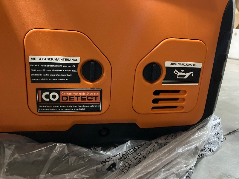 Photo 7 of (UNABLE TO TEST!!!) GENMAX Portable Generator?3300W Ultra-Quiet Gas Engine, EPA Compliant, Eco-Mode Feature, Ultra Lightweight for Backup Home Use & Camping (GM3300i)