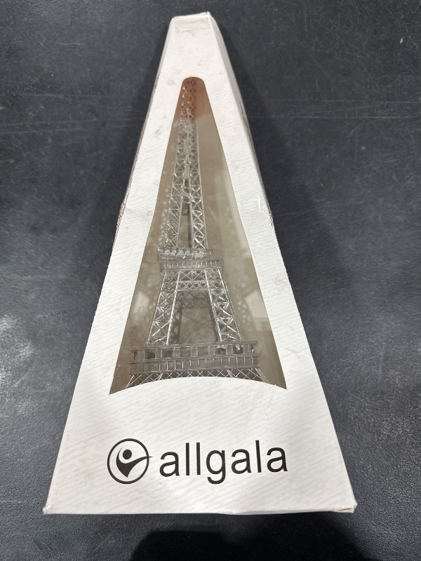 Photo 2 of allgala 15" Eiffel Tower Statue Decor Alloy Metal, Silver