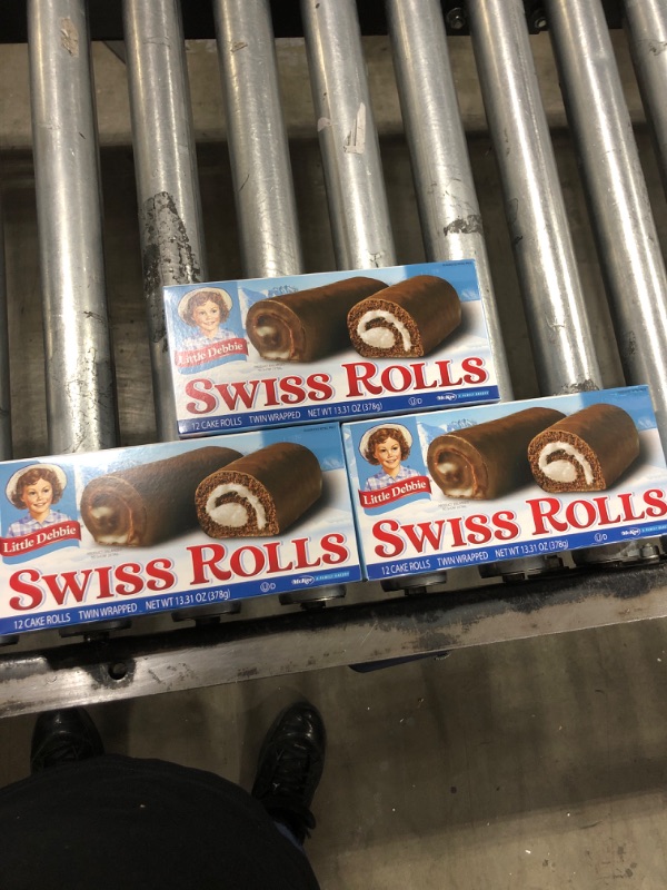 Photo 1 of  3 PACK Little Debbie Swiss Rolls, 12 Twin-Wrapped Cake Rolls, 13.0 oz Box, Pack of 0ne (1)