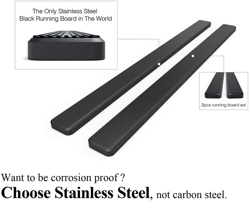 Photo 1 of APS (Stainless Steel Black 6in Running Boards Nerf Bars Side Steps Compatible with Dodge Ram 1500 2002-2008 Regular Cab & Ram 2500 3500 2003-2009 (Exclude Daytona Rumble Bee and SRT-10 Models)