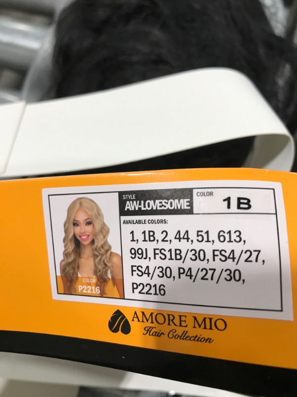 Photo 3 of Amore Mio Hair Collection's AW-LOVESOME, Loose Curl Style EVERYDAY WIG, Color 1B, Off Black