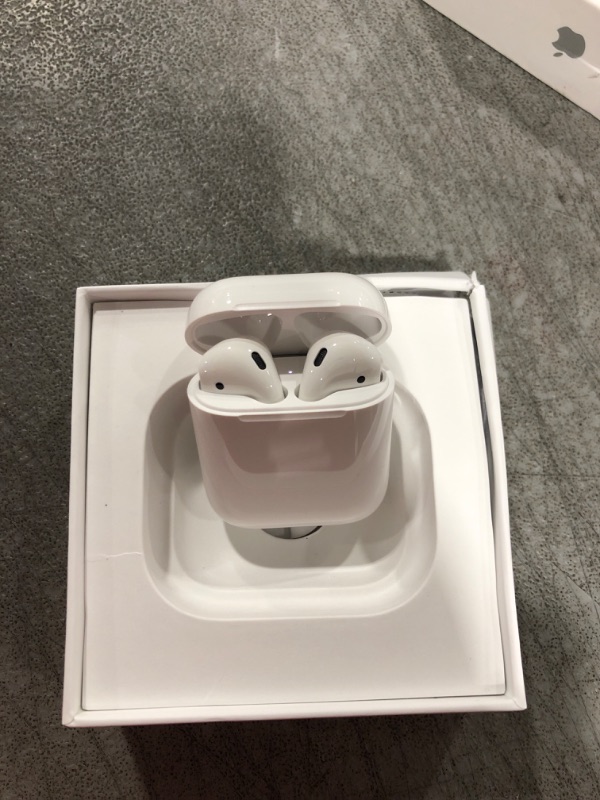 Photo 4 of Apple AirPods (2nd Generation) MV7N2AM/a with Charging Case - Stereo - Wireless - Bluetooth - Earbud - Binaural - in-ear
