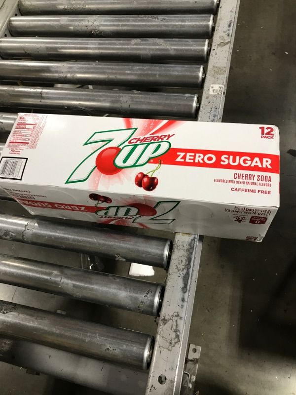 Photo 3 of 7UP Cherry Zero Sugar Soda, 12 fl oz cans