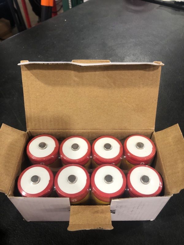 Photo 1 of 8 Count Rechargeable D Batteries 1.2V High Capacity 10000mAh NiMH D Size Rechargeable Batteries Low Self Discharge for Flashlights,Radios,Clocks,Toys