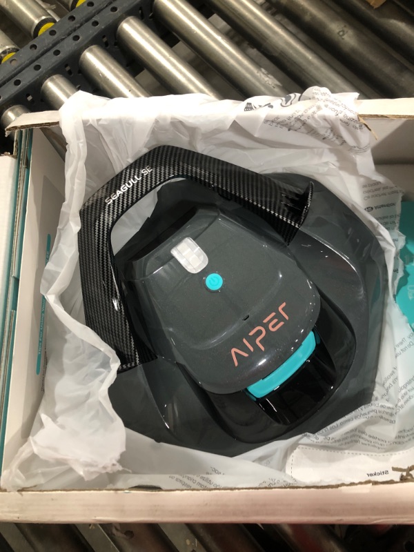 Photo 2 of AIPER Cordless Robotic Pool Cleaner, Pool Vacuum with Dual-Drive Motors, Self-Parking Technology, Lightweight, Perfect for Above-Ground/In-Ground Flat Pools up to 40 Feet (Lasts 90 Mins)
