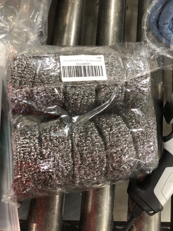 Photo 2 of 10 Pack Steel Wool Scrubber,Flexible Stainless Steel Scrubber,Metal Scrubbers for Cleaning Dishes,Pans,Ovens and Pots