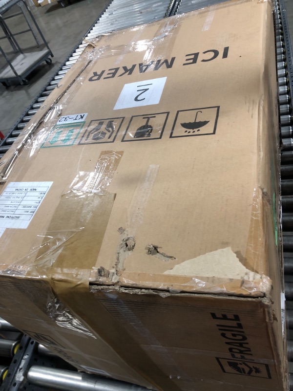 Photo 1 of  Commercial Ice Maker, Creates 110 LBS in 24H, Commercial Ice Machine with 33 LBS Ice Storage Capacity, Ice Maker Machine with Auto Self-Cleaning, Each Tray Can Make 40 Pieces of Ice.