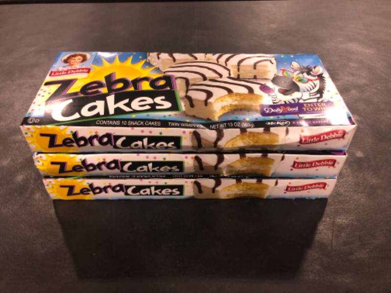 Photo 2 of  PACK OF 3 Little Debbie Zebra Cakes - 10ct/13oz BB 09.17.24
