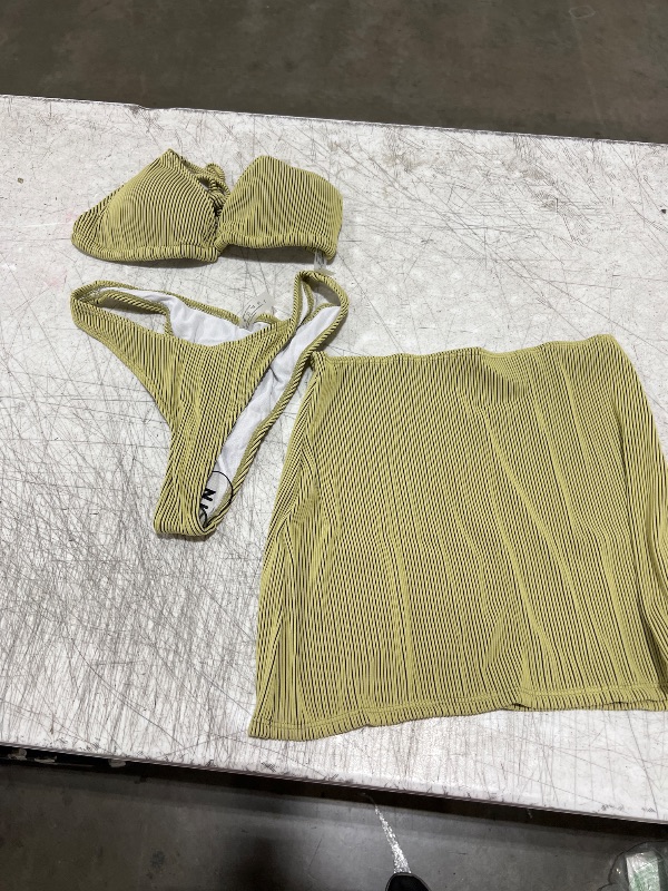 Photo 1 of 3 Piece bathing suit size L Color Green 