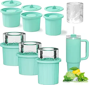 Photo 1 of ALOOF Ice Mold 20-40 oz Compatible with Stanley Cup, Separate 3 Pcs Silicone Ice Cube Tray for Coffee, Juice, Whiskey, Cocktail, for Stanley Cups Accessories 30 Oz- Lightblue
