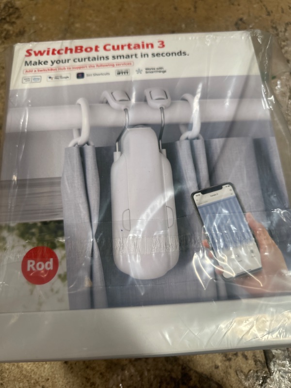 Photo 1 of SwitchBot Smart Automatic Curtain Opener with Solar Panel - Bluetooth Remote Control with App/Timer, High-Performance Motor, Unlimited Power, Add SwitchBot Hub to Work with Alexa, Google Home, HomeKit