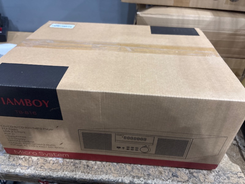 Photo 1 of *USED SOLD FOR PARTS*NON-REFUNDABLE*Retro Style Micro Shelf System 40W RMS with CD Player, Bluetooth, USB Playback, FM Radio, AUX-Input, 2-Way Music Crisp-Sound, DSP-Tech (TB-816C)