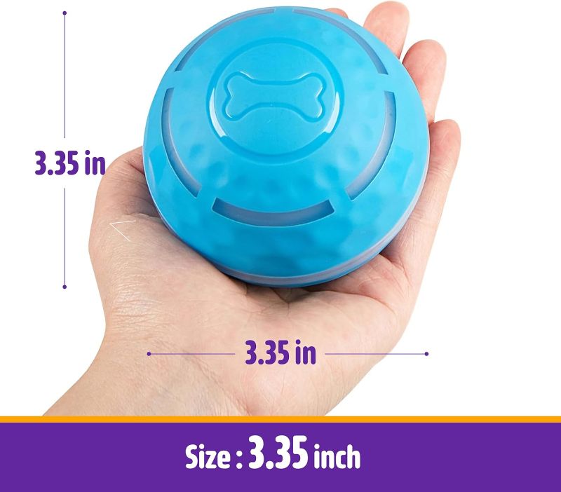 Photo 3 of (READ FULL POST) Electric Interactive Dog Balls, Smart Rolling Ball for Dogs, Automatic Active Automatic Self-Moving Bouncing Pet Toys, Upgrade Interactive Dog Ball Toy with 2 Modes, USB Rechargeable, Blue ball-1pk