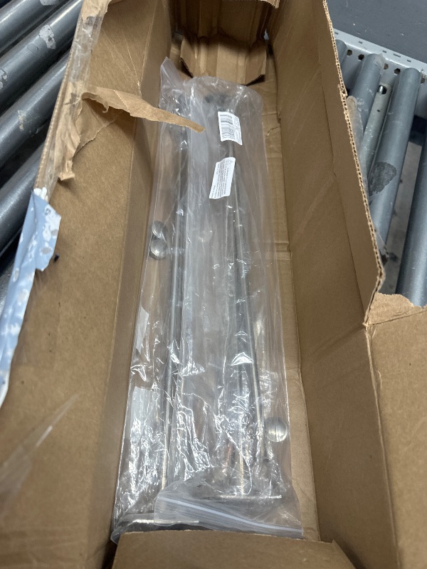 Photo 1 of 2 Pack Ceiling Mount Bracket, Stainless Steel Wardrobe Pipe Bracket Rod Holder Ceiling Holder, ULIFESTAR Shower Curtain Closet Wardrobe Rod Lever Support Holder Pipe Flange Socket 25x500mm/1x20''
