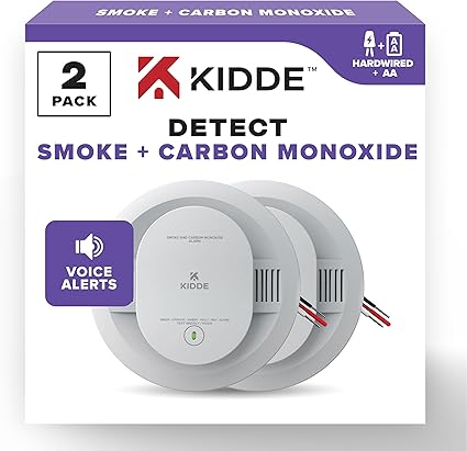 Photo 1 of ***SEE NOTES*** 
Kidde Hardwired Smoke & Carbon Monoxide Detector, AA Battery Backup, Voice Alerts, Interconnectable, LED Warning Light Indicators