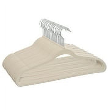 Photo 1 of (2 pack) Better Homes & Gardens Non-Slip Velvet Adult Clothing Hangers, Beige, 24 Count