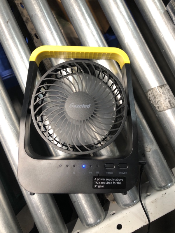 Photo 2 of (READ FULL POST) Gazeled Battery Operated Fan, Super Long Lasting Battery Powered Fans for Camping, Portable D-Cell Desk Fan with Timer, 3 Speeds, Whisper Quiet, 180° Rotation, for Office,Bedroom,Outdoor, 5''