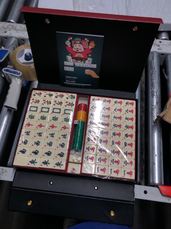 Photo 2 of (READ FULL POST) Mose Cafolo ~ American Mahjong Set - 166 White Engraved Standard Size Tiles