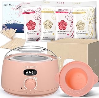 Photo 1 of 
KOTAMU Wax Kit Pink Digital Hair Removal Waxing Kit for Women & Men Hot Wax Warmer Pot for Face, Eyebrow, Body, Brazilian, Bikini, Sensitive Skin Wax Machine with 25 Accessories for Home Salon