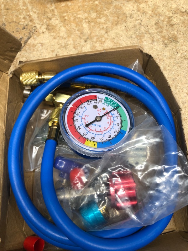 Photo 2 of Lichamp A/C R134A Refrigerator Freon Recharge Kit with Bullet Piercing Valve, Piercing and Self-Sealing Can Tap 134A