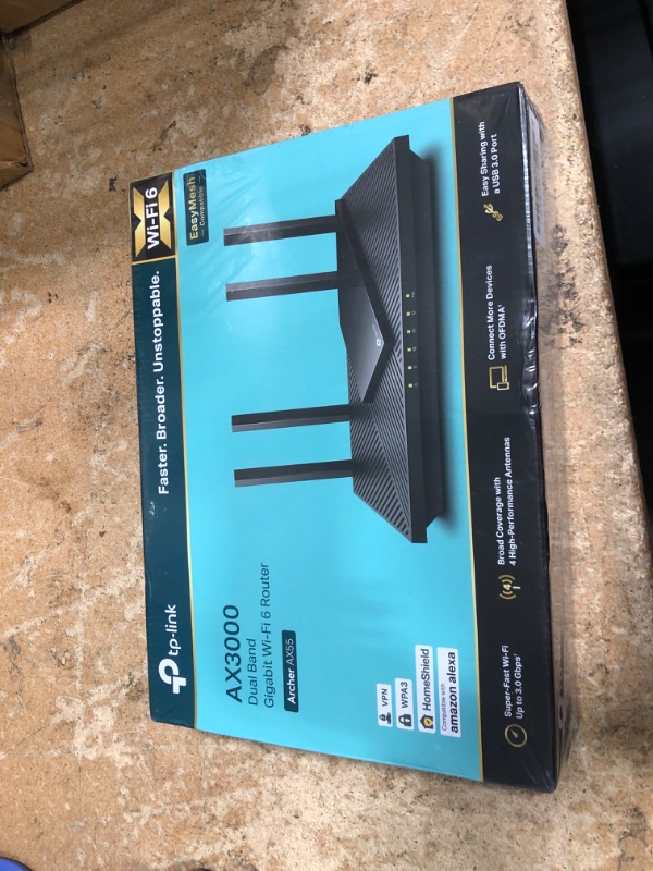 Photo 2 of **FACTORY SEALED***TP-Link Archer AX55 AX3000 Gigabit Wi-Fi 6 Router