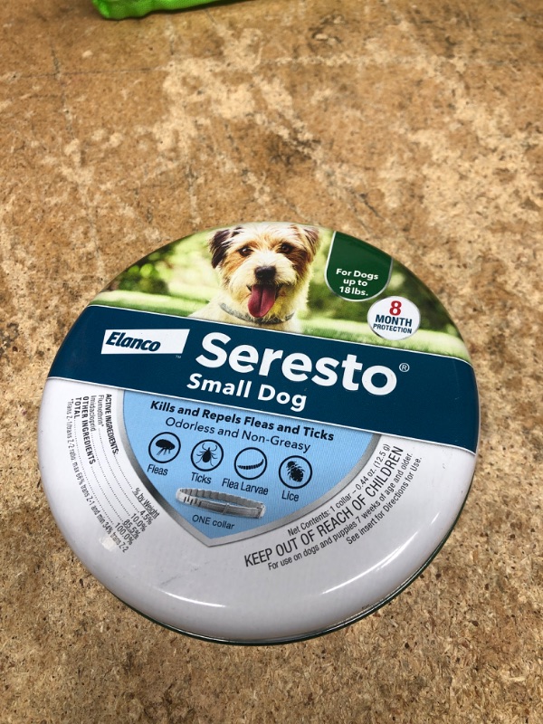 Photo 1 of Seresto Small Dog Vet-Recommended Flea & Tick Treatment & Prevention Collar for Dogs Under 18 lbs. | 8 Months Protection 1 Pack