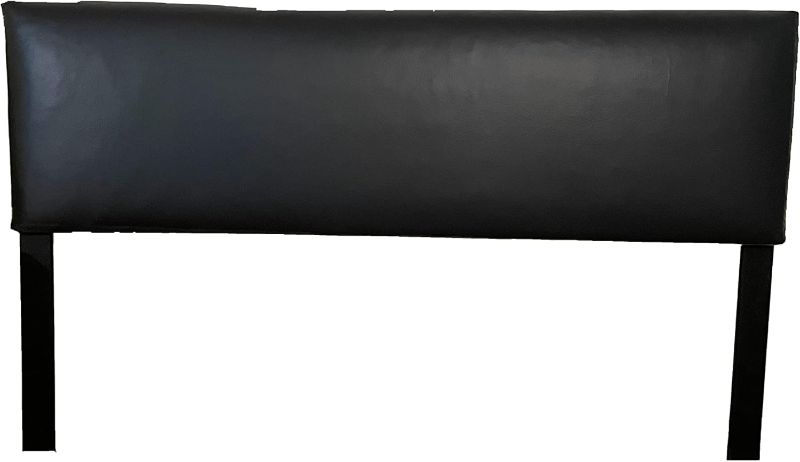 Photo 1 of ***Parts Only***Organic Genoa Flat Panel Padded Headboard Cal King Black Faux Leather