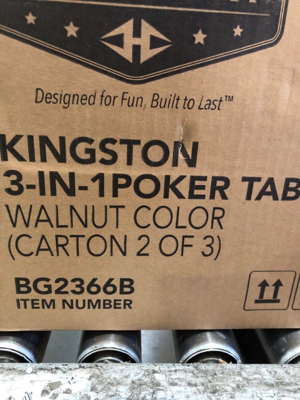 Photo 3 of **box 2 of 3 only**
Hathaway Kingston 3-in-1 Poker Table with 4 Chairs
No hardware included