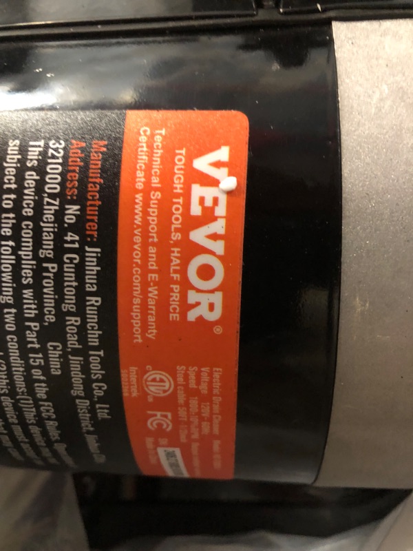 Photo 1 of ***USED - DIRTY * VEVOR Drain Cleaner Machine 50 FT x 1/2 Inch, Sewer Auger Auto Feed with 4 Cutter & Air-activated Foot Switch for 1" to 4" Pipes, Orange, Black
