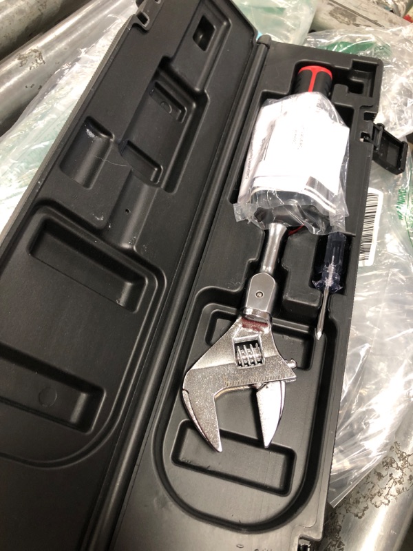 Photo 2 of * MISSING PARTS* VANPO Hvac Torque Wrench 2.2-44.2 ft.lb/3-60 N.m, 9×12 mm Open End Torque Wrench, 38 mm Adjustable Jaw, Accuracy 2%, LED and Buzzer Notification, Adjustable Torque Wrench for Mini Split AC, Pipeline